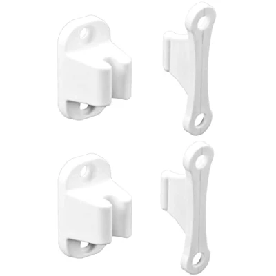 Abbildung von QWORK® 2 Stück Türfeststeller für Wohnmobil und Wohnwagen, Robust Kunststoff Türhalter Wohnwagen Zubehör (mit Schrauben)