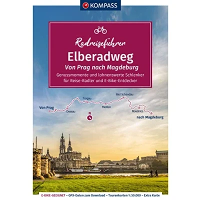 Abbildung von KOMPASS Radreiseführer Elberadweg, Von Prag nach Magdeburg: 520 km, mit Extra Tourenkarte, Reiseführer und exakter Streckenbeschreibung