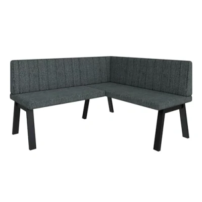 Abbildung von Eckbank Akiko Metal A Eckbankgruppe für Ihrem Esszimmer, Küche modern, Sitzecke, Essecke. Perfekt Küche, Büro und Rezeption. Solide Starke Verarbeitung. (168x142 Rechts Inari96)