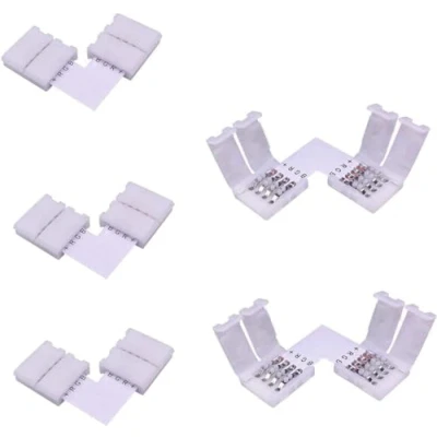 Abbildung von LitaElek 5pcs L Form Schnellverbinder 4 Polig LED Eckverbinder Streifen Verbinder Breit SMD 5050 RGB Strip Connector Winkel Band Steckverbinder, 10mm