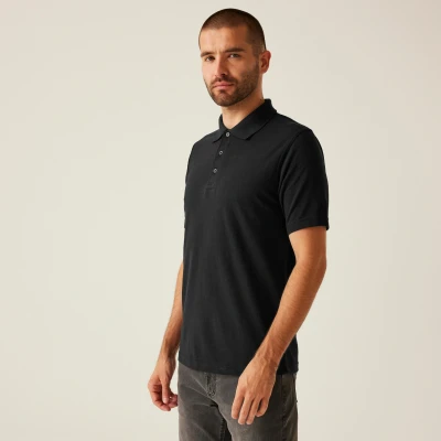 Abbildung von Regatta Professional Herren Mens Pro 65/35 Short Sleeve Polo T Shirt Polohemd, Schwarz, M