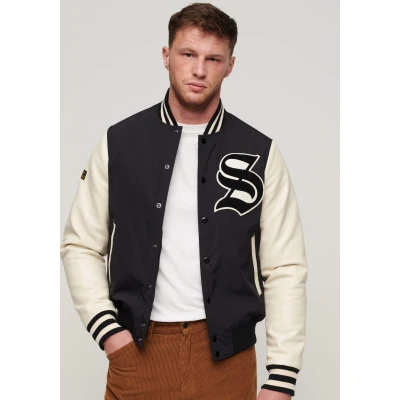 Abbildung von Superdry Mascot Varsity Bomberjacke, Herren, Größe: Small, Jet black