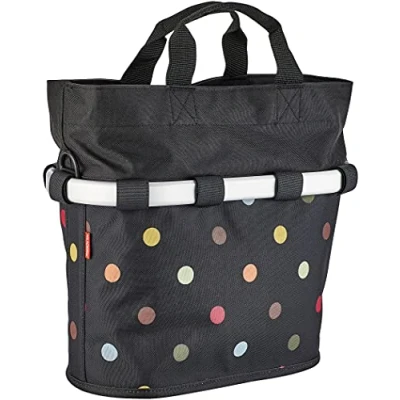 Abbildung von KlickFix Fahrradkorb City Tasche Reisenthel Bikebasket oval dots 34x31x17,5cm