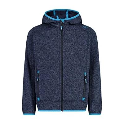 Abbildung von CMP Unisex Kinder Strickjacke mit Fester Kapuze, Blau/Fuchsia, 116