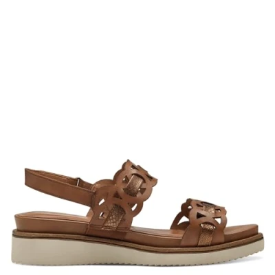 Abbildung von Tamaris Plateausandalette, Damen, Größe: 37, Cognac Schuhe