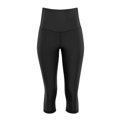 Abbildung von Winshape Damen Functional Comfort 3/4 Tights Hwl217c “high Waist Mit V Shape Applikation Und Core Bund Leggings, Schwarz, XXL EU