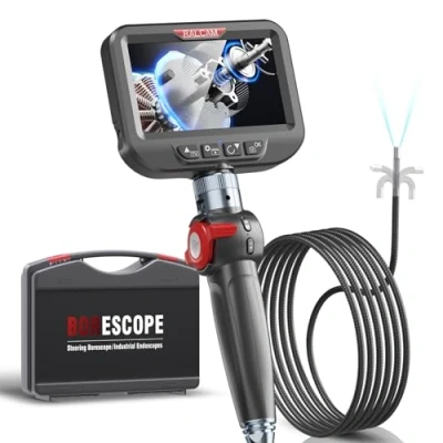 Abbildung von Ralcam Endoskopkamera mit Licht Endoscope Camera Endoskop 6,2mm Inspektionskamera 4,3&quot; HD 720P Rohrkamera, Kameras 6 LED, IP67 Wasserdicht 2M Halbstarre Kabel Teleskopkamera Kfz Werkzeug