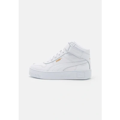 Abbildung von Puma Carina Street MID Sneaker high, Damen, Größe: 37.5, White/gold Leder