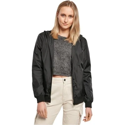 Abbildung von Build Your Brand Womens BY130 Ladies Windrunner Windbreaker, Black/Black, 4XL