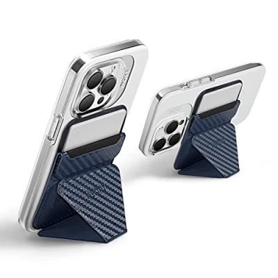 Abbildung von MOFT Magnetischer Handy Wallet Ständer, Veganem Leder Kartenhalter Stand Kompatibel mit Magsafe iPhone 15 14 13 12 Serie, 3 Betrachtungswinkel