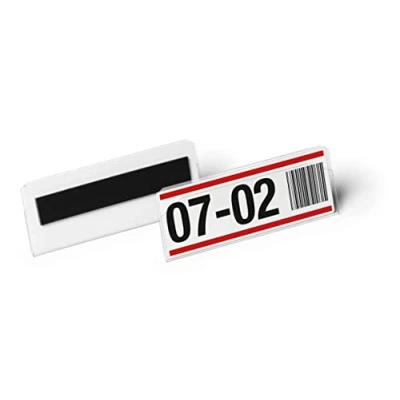 Abbildung von Durable Etikettentasche HARD COVER magnetisch 100x38 mm, Packung à 10 Stück 119519