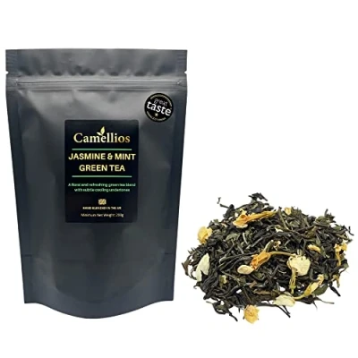 Abbildung von Jasmin und Minze Grüner Tee, Loser Camellios (200g)