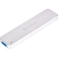 Abbildung von SilverStone SST MS09S Externes SATA zu M.2 SSD Gehäuse, USB 3.1 Gen.2, silber