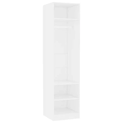 Abbildung von vidaXL Kleiderschrank offen Einlegeboden Regal Kleiderständer Schrank Kleiderstange Garderobenschrank Garderobe Weiß 50x50x200cm Holzwerkstoff