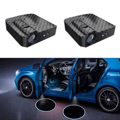Abbildung von 2 Stück Personalisiert Auto türlicht Logo Projektor, HD LEDTüRbeleuchtung Autotür Willkommen Led Light, Personalisierte Einstiegsleuchten für alle