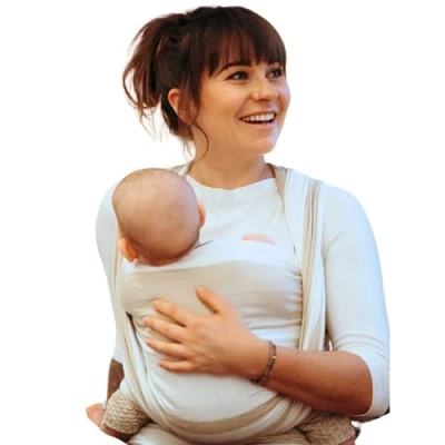 Abbildung von Hoppediz gewebtes Baby Tragetuch ab Geburt, Neugeboren bis Kleinkind, 100% Baumwolle, Kairo 4,60 m