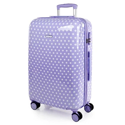 Abbildung von ITACA Koffer Kinder Mädchen. Reisekoffer Polycarbonat Kinderkoffer Mädchen mit Integriertes Zahlenschloss 4 Rädrig 702460, Malve