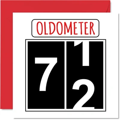 Abbildung von Lustige Karten zum 72. Geburtstag für Männer und Frauen Oldometer Glückwunschkarte Vater Mutter Urgroßvater Opa Kindermädchen Oma 145mm Grußkarten Karte