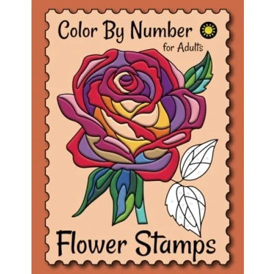Abbildung von Flower Stamps Color By Number for Adults: Activity Coloring Book Adults Relaxation and Stress Relief