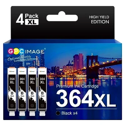 Abbildung von GPC IMAGE 364XL Schwarz Patronen Kompatible für HP 364 Druckerpatronen Multipack Deskject 3520 Photosmart 5520 5510 Officejet 4622 6520 5515 7520 5522 6510 B109 B110 3070 (4er Pack)