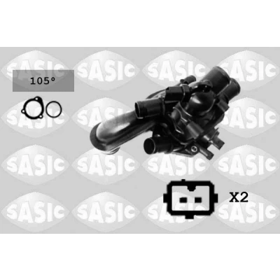 Abbildung von SASIC 3300004 Kühlwasserthermostat PEUGEOT: 207 Schrägheck, CC, 308 I MINI: Clubman, Cabrio, CITROËN: DS3 Schrägheck