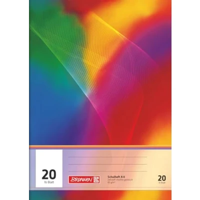 Abbildung von Brunnen 104492002 Schulheft A4 (16 Blatt, blanko, mit Linienblatt, Lineatur 20)