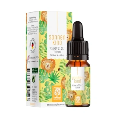 Abbildung von Sonnenkind: Vitamin D3 &amp; K2 Tropfen für Kinder ab 4 (500 I.E.) 10 ml