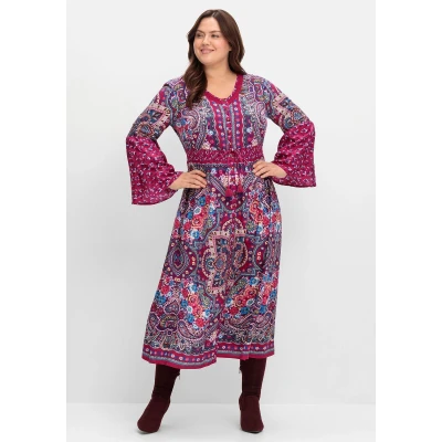 Abbildung von Sheego Freizeitkleid, Damen, Größe: 40, Pink bedruckt