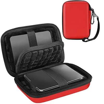 Abbildung von ProCase 2.5&quot; Hart Eva Tasche Case für Externe Hard Drive Festplatten Seagate Expansion, Backup Plus, WD Elements, My Passport, Extreme HDD Rot