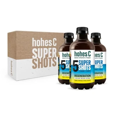 Abbildung von Hohes C Super Shots Regeneration (3 x 330ml) Ingwer, Maracuja, Zitrone und Acerola vegan, ohne Zuckerzusatz &amp; Konservierungsstoffe