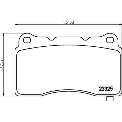 Abbildung von HELLA 8DB 355 014 451 Bremsbelagsatz mit akustischer Verschleißwarnung HONDA: CIVIC 9, TESLA: Model X, S, FORD USA: Mustang Mk5 Coupe