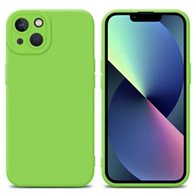 Abbildung von Cadorabo Hülle kompatibel mit Apple iPhone 14 Plus Schutzhülle TPU Silikon Case Liquid Design Kameraschutz Slim Kratzfest Weiche Gummi Rundumschutz für in Grün