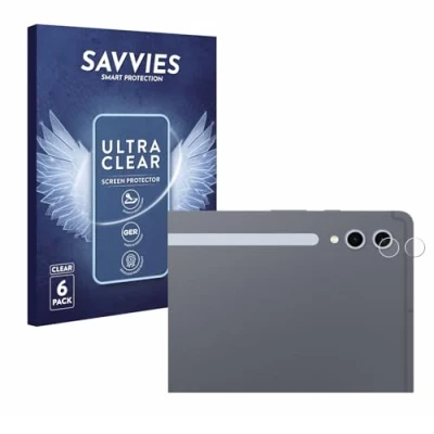 Abbildung von Savvies 6 Stück Schutzfolie für Samsung Galaxy Tab S10 Ultra 5G (NUR Kameraschutz) Displayschutz Folie Transparent