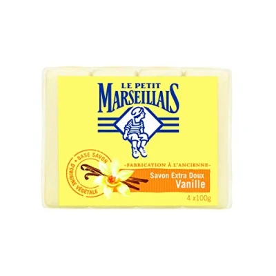 Abbildung von Le Petit Marseillais Feste Seife Vanille antibakterielle Wirkung 4 x 100 g