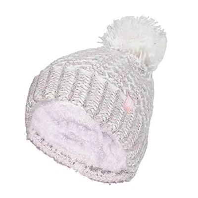 Abbildung von HEAT HOLDERS Damen Winter Warm Strick Beanie/Mütze mit Bommel und Fleecefutter (One Size, Coral (Lund))