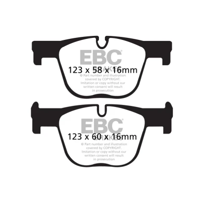 Abbildung von EBC Brakes DP42131R Bremsbelagsatz Hinterachse BMW: 3 Touring, Limousine, 4 Gran Coupe
