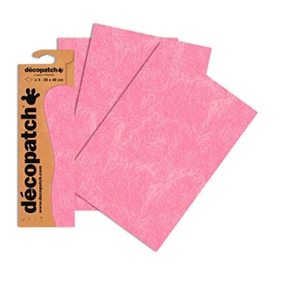 Abbildung von Decopatch Papier No. 667 (pink Pelz, 395 x 298 mm) 3er Pack