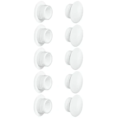 Abbildung von cyclingcolors 10x Abdeckkappen Kunststoff Blindbohrung Stopfen Blindstopfen Abdeckung Möbel (Ø15mm/weiß RAL 9010)