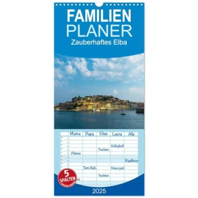 Abbildung von Familienplaner 2025 Zauberhaftes Elba mit 5 Spalten (Wandkalender, 21 cm x 45 cm), CALVENDO