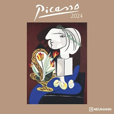 Abbildung von Picasso 2024 Wand Kalender Broschüren 30x30 30x60 geöffnet Kunst