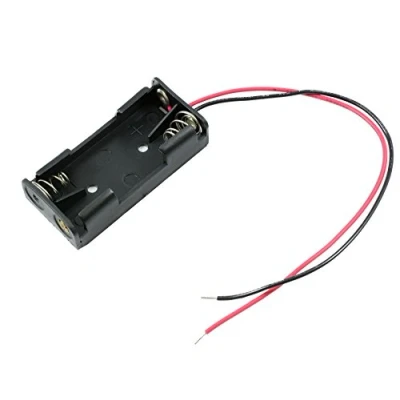 Abbildung von AAA x 2 offene Batteriehalter Box mit 150 mm Kabel.