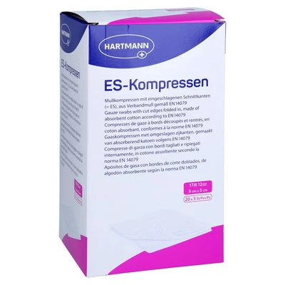 Abbildung von Es kompressen Steril 5x5 cm Großpackung 20X5 St