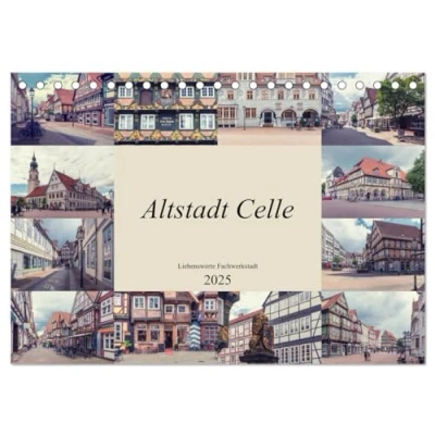 Abbildung von Altstadt Celle (Tischkalender 2025 DIN A5 quer), CALVENDO Monatskalender