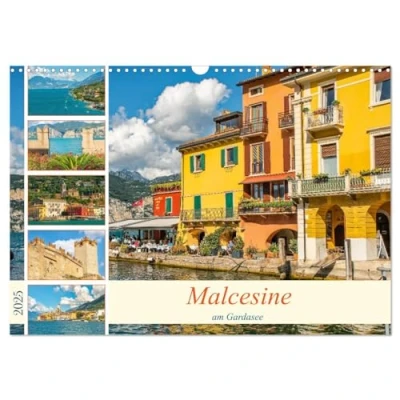 Abbildung von Malcesine am Gardasee (Wandkalender 2025 DIN A3 quer), CALVENDO Monatskalender
