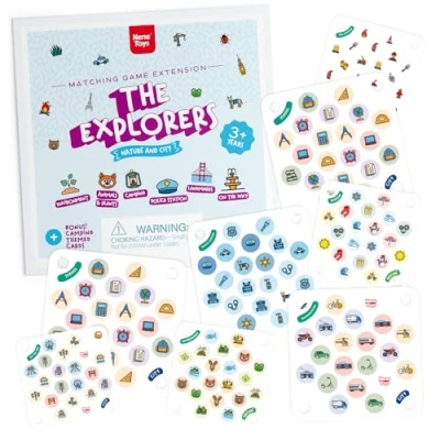 Abbildung von Nene Toys Erweiterungsset [Die Entdecker] 24 Zusatzmotive zum Thema Natur und Stadt für das Marienkäfer Garten Spiel Förderung der Kognitiven Entwicklung Ideal Kinder ab 3 Jahren
