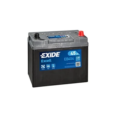 Abbildung von EXIDE EXCELL EB454 Batterie 12V 45Ah 330A HONDA: CIVIC 8 Hatchback, S2000, Integra III Coupe, MAZDA: 3 MX 5 2, I