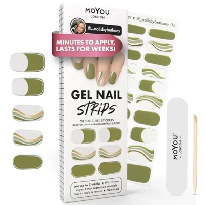 Abbildung von MOYOU LONDON Halbgehärtete UV Gel Strips 20 Stück Nagelfolien Härtend für Maniküre in Salonqualität NailsbyBethany 05