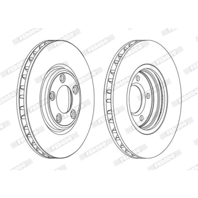 Abbildung von FERODO PREMIER DDF1107C Bremsscheibe 300 30 5 Belüftet beschichtet ohne Schrauben JAGUAR: S Type