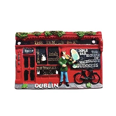 Abbildung von Dublin Irland 3D Kühlschrankmagnet Souvenirs Handgemachte Harz Magnetische Aufkleber Home Küche Dekoration, Sammlung Geschenk