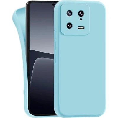 Abbildung von MyGadget Hülle für Xiaomi 13 5G robuste Silikon Schutzhülle TPU Case Slim Silikonhülle Back Cover Kratzfest Handyhülle Matt Babyblau